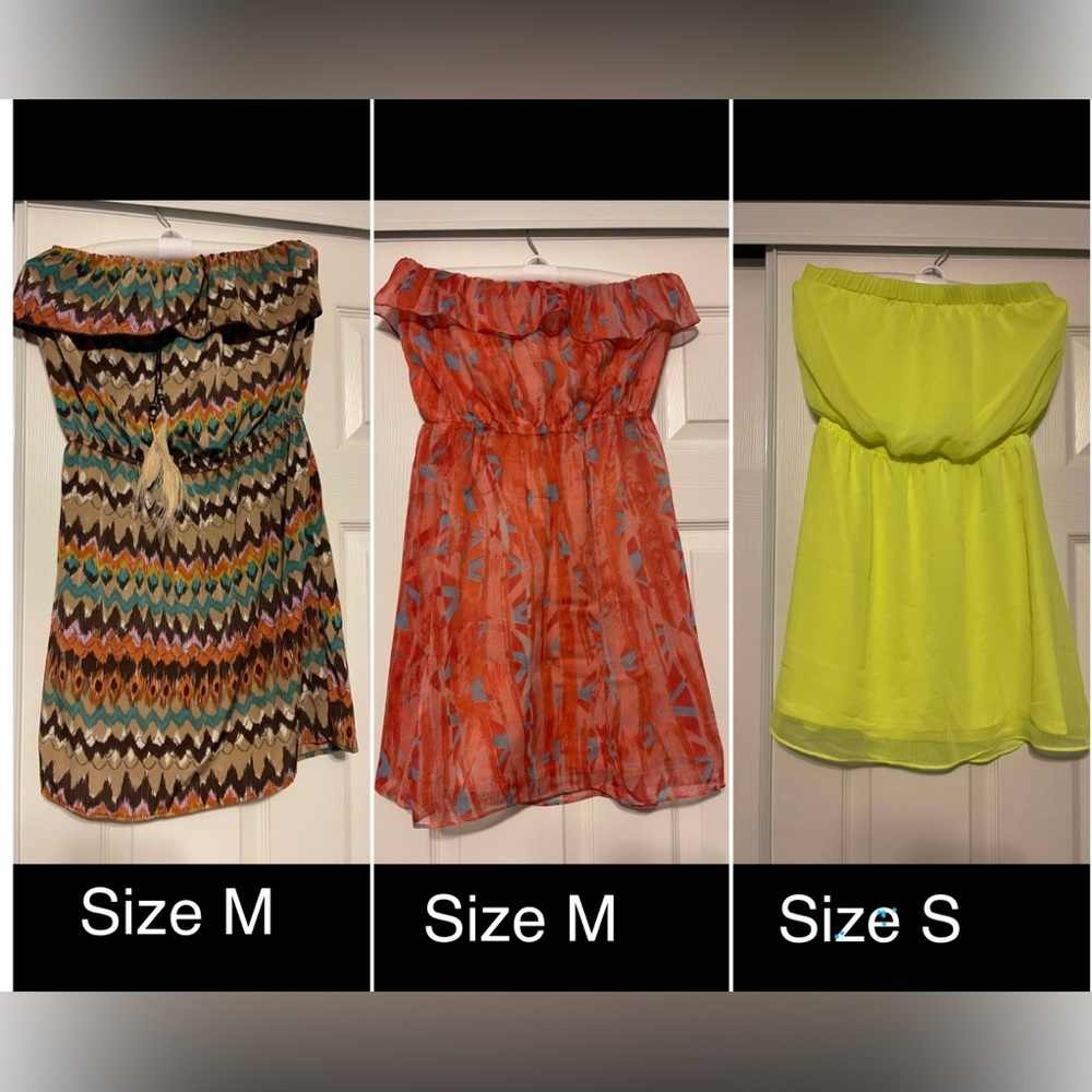 3 women’s strapless dresses for one low price!!
